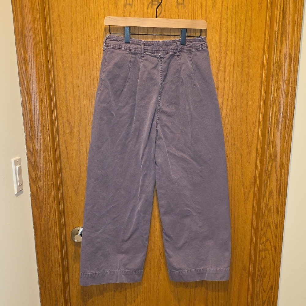 Free People Wide-Leg Cotton Chinos in Dusty Lavender - Picture 3 of 3